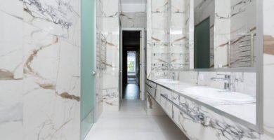 Green Vanity Bathroom