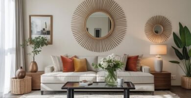Living Room Wall Mirror Décor Ideas