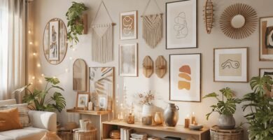 Boho Living Room Wall Decor Ideas